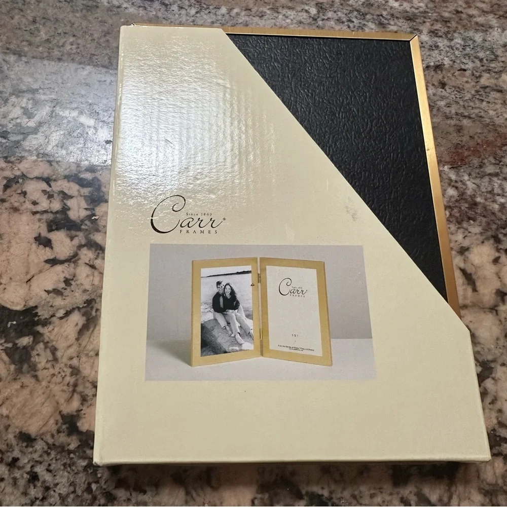 Double-Sided Gold Hinged Picture Frame